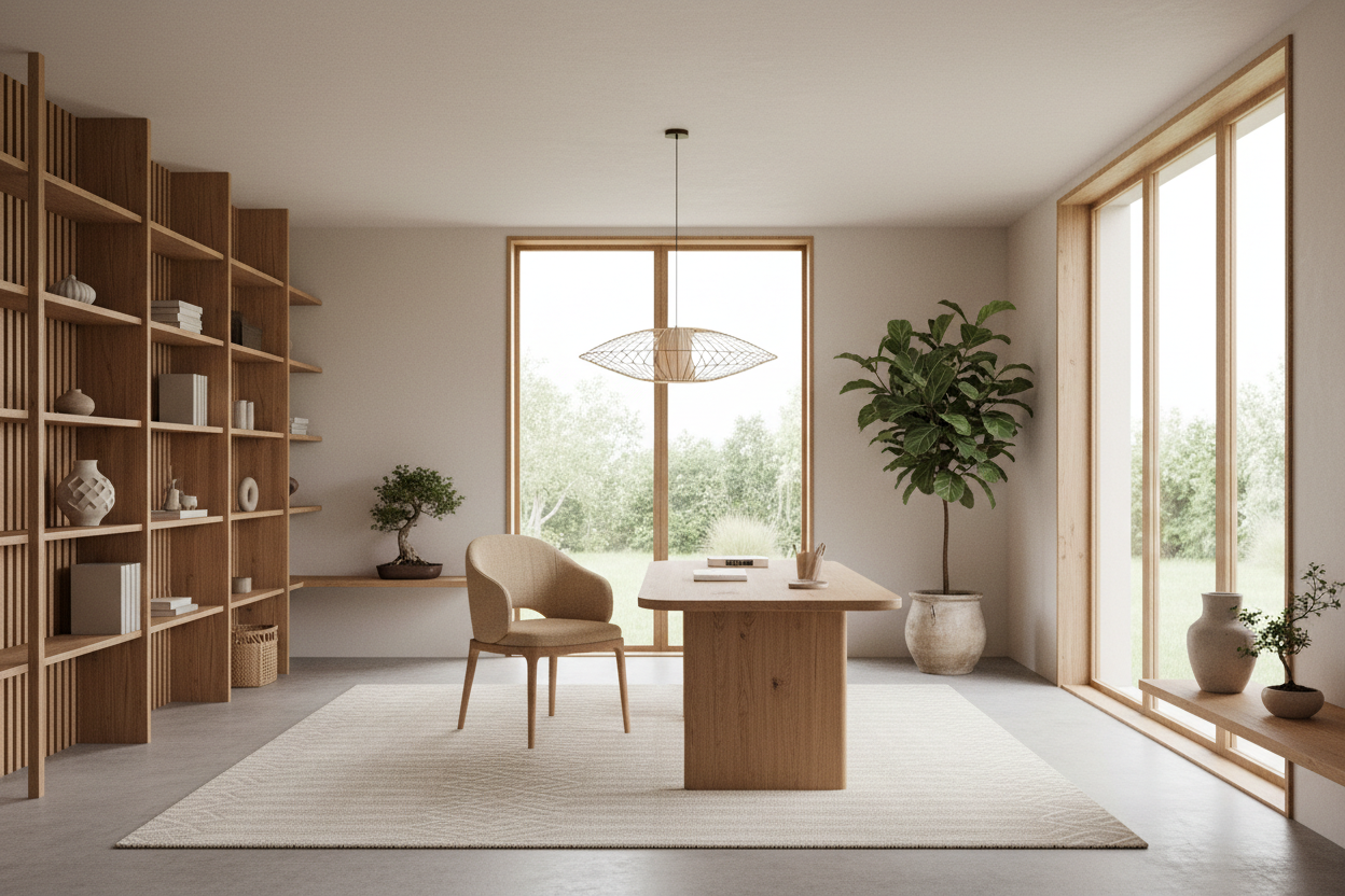 Japandi style big office